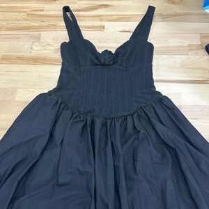 For Love and Lemons Black Midi Dress